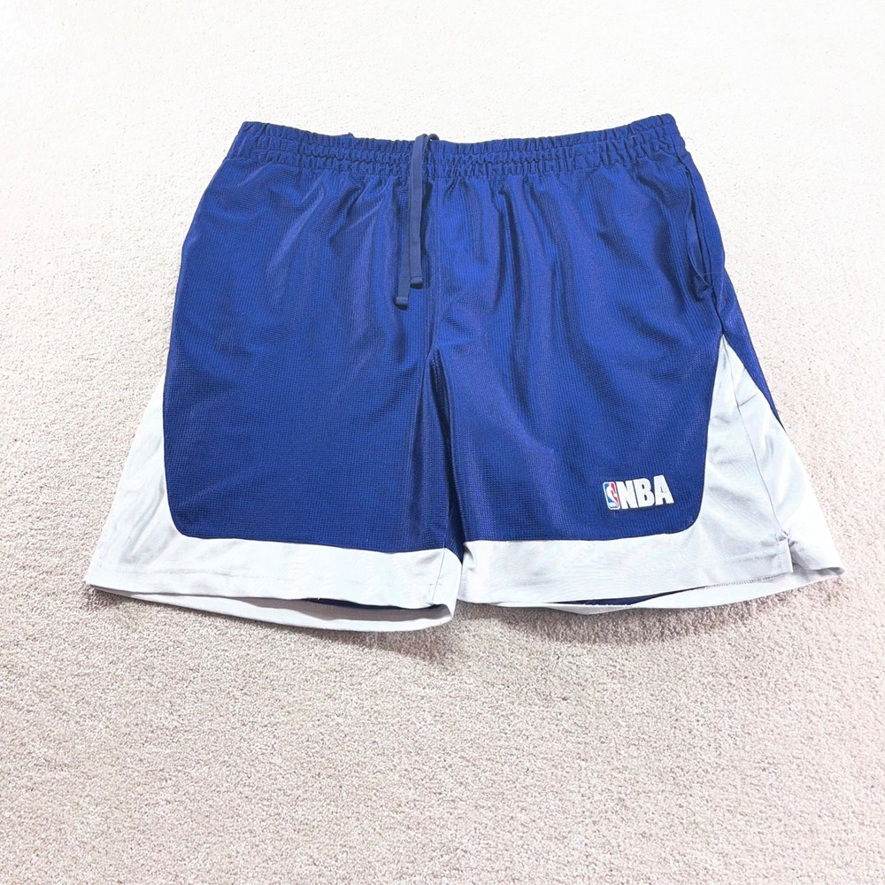 NBA Elevation Basketball Shorts Mens 2XL Blue White‎ Mesh Athletic Pockets
